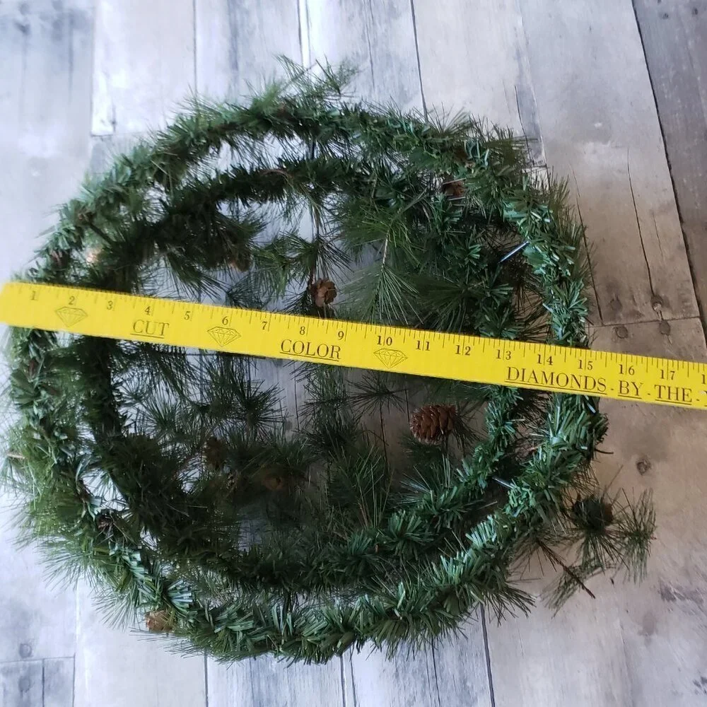 Double Ring Artificial Pine Wreath - Unused